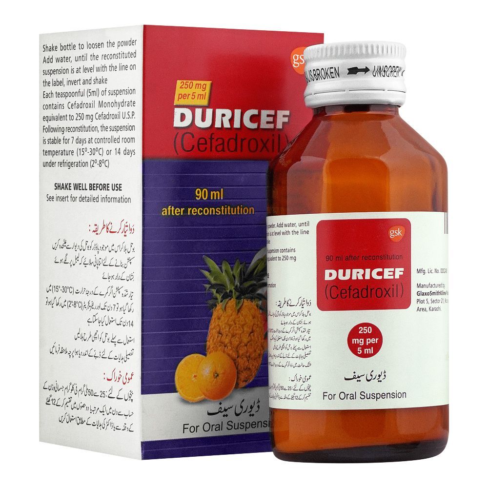 Duricef Suspension 250mg 90ml 1S