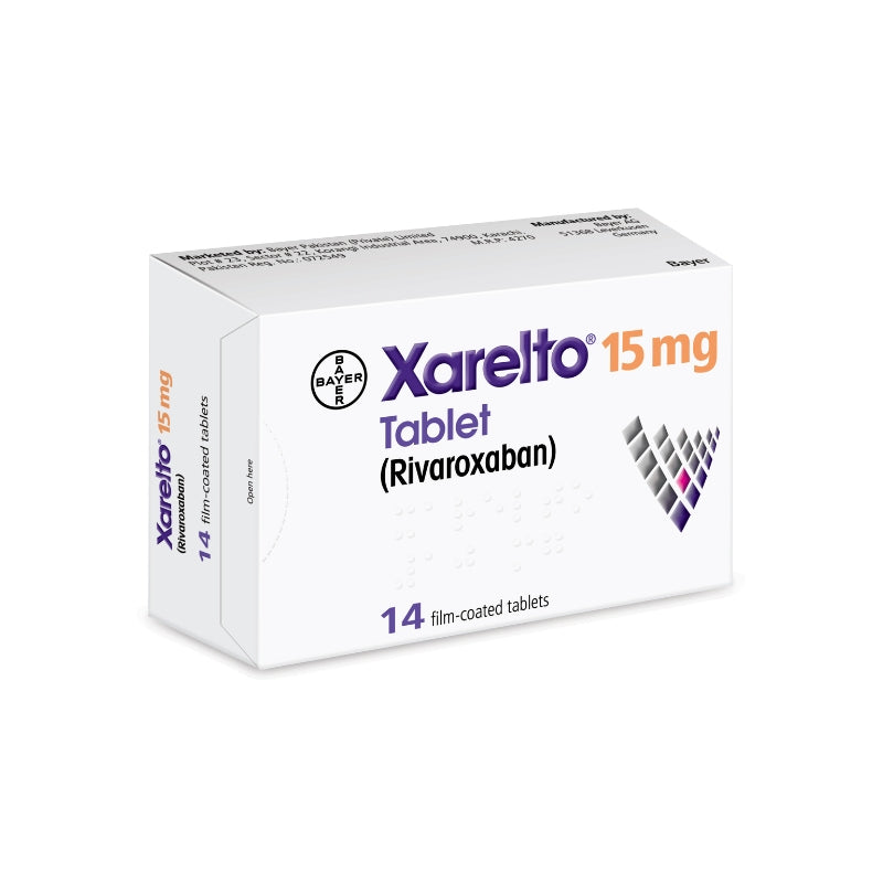 XARELTO 15MG TABLETS 1X14'S