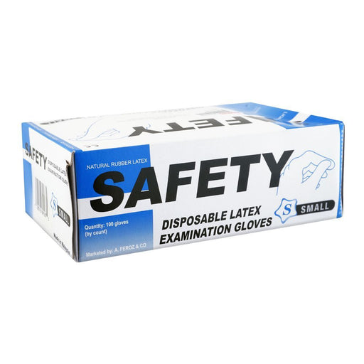 LATEX EXAM.GLOVES SAFETY (S) 1S
