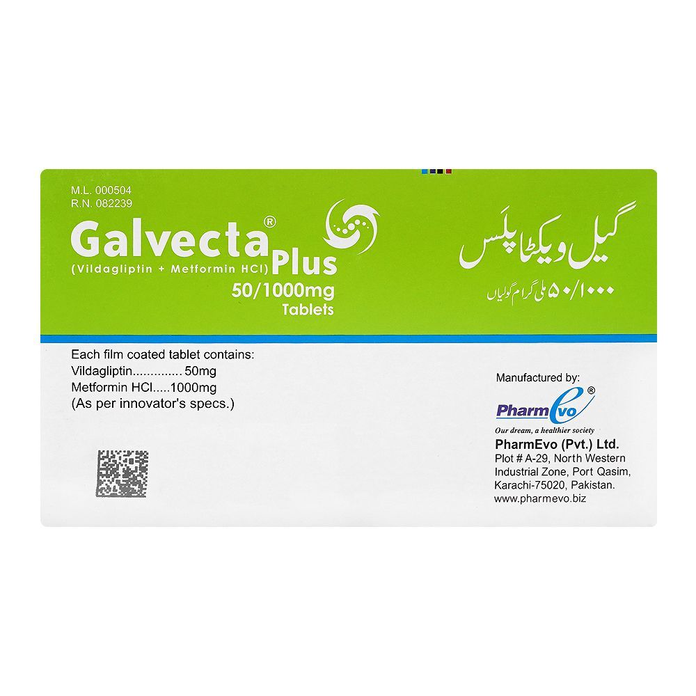 Galvecta Plus 50/1000mg Tablet 2X7S
