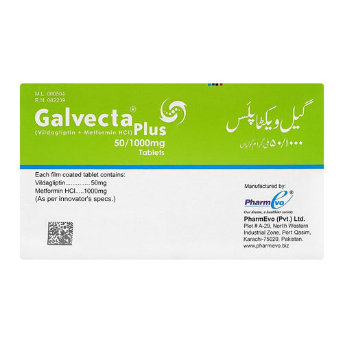 Galvecta Plus 50/1000mg Tablet 2X7S