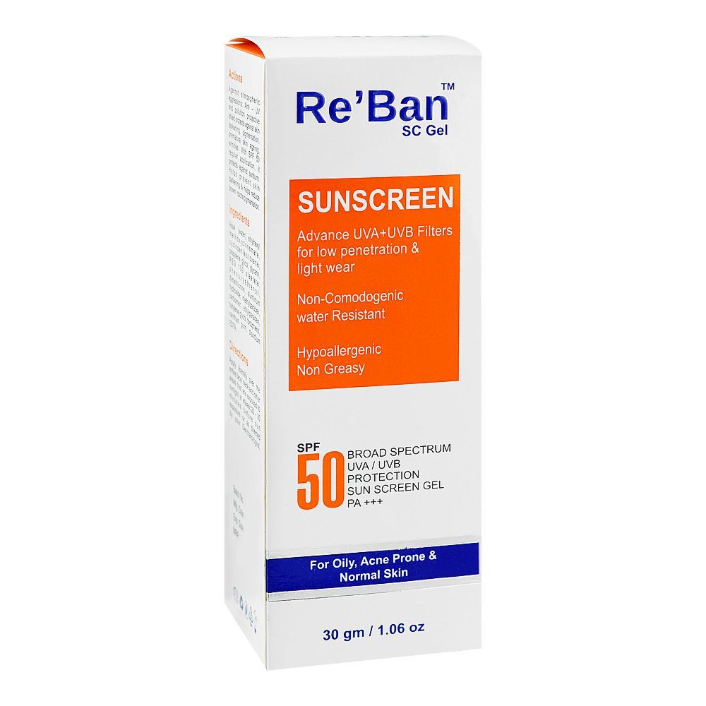 Re'Ban Sc Gel 50SPF Sunscreen 1'S