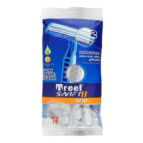 Treet Swift II Grip Twin Bade Razor 5'S