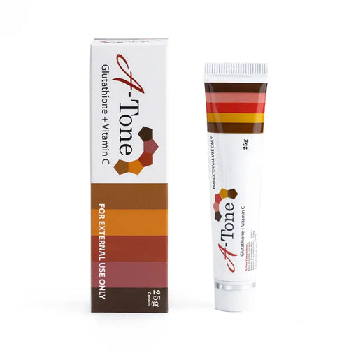 A-Tone skin tone correction product with packaging on a white background