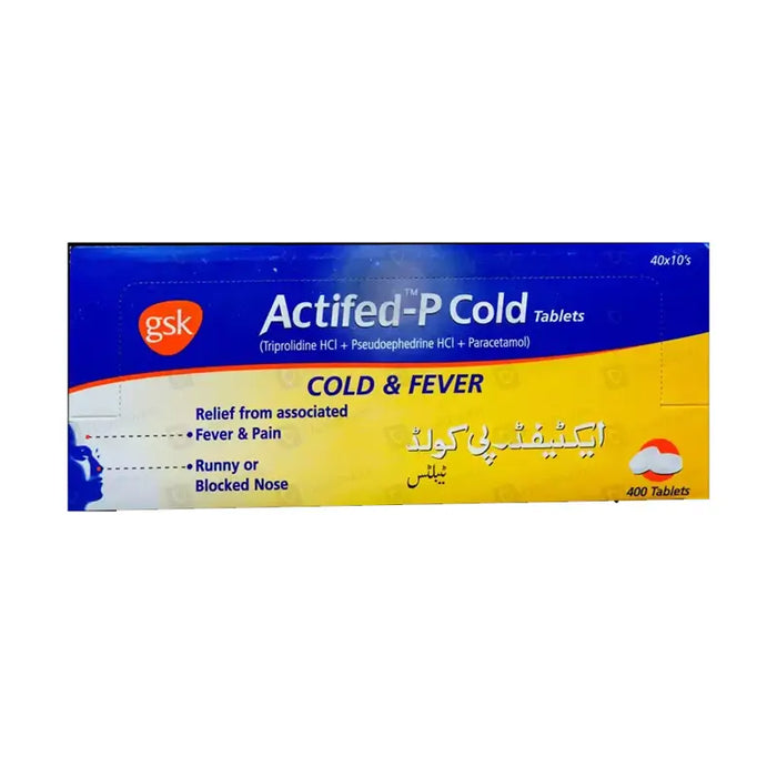 ACTIFED-P COLD TABLETS 40X10'S