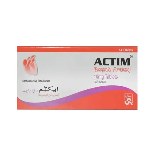Box of Actim tablets with red and white design on a white background
