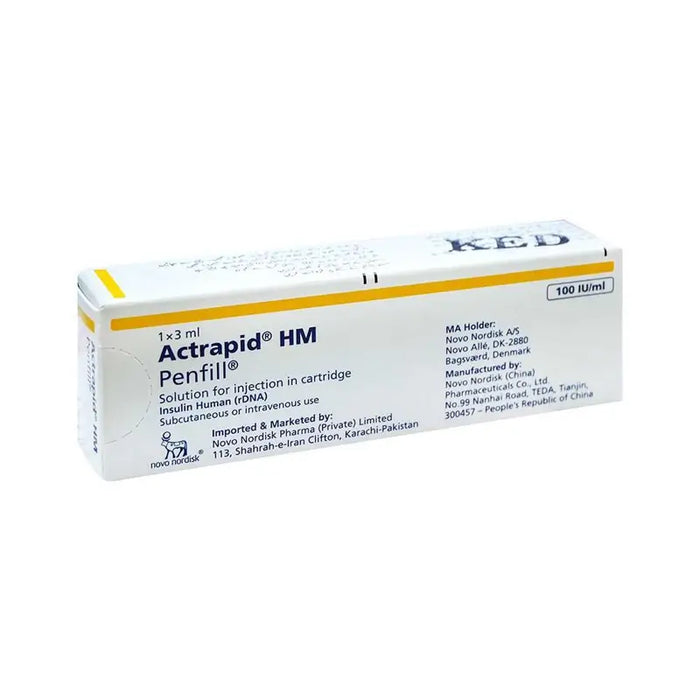 ACTRAPID HM PEN100IU 3ML 1'S