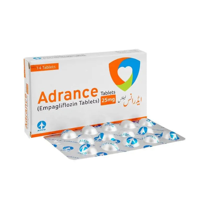 Adrance tablets packaging with white background