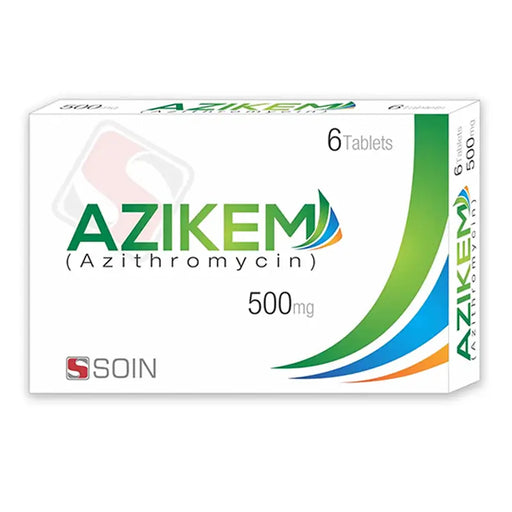 AZIKEM 250MG TABLET 1X6S - Meri Pharmacy