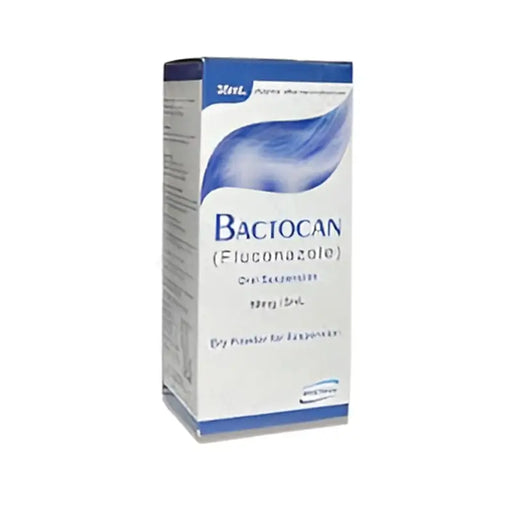 Bactocan (Fluconazole) packaging on a white background