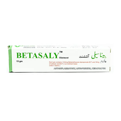 Betasaly ointment packaging on a white background