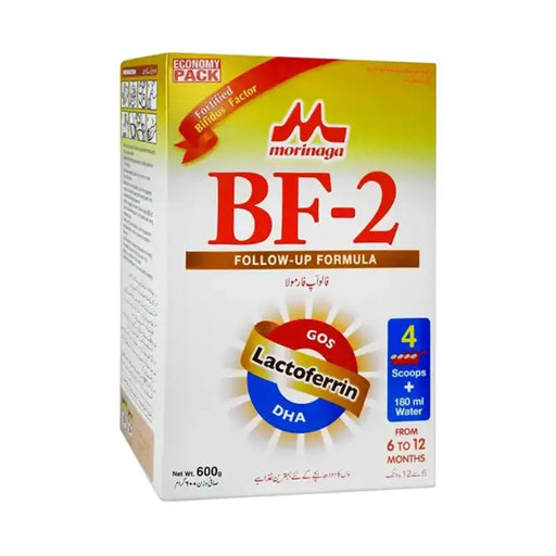 Moringa BF-2 follow-up formula packaging on a white background
