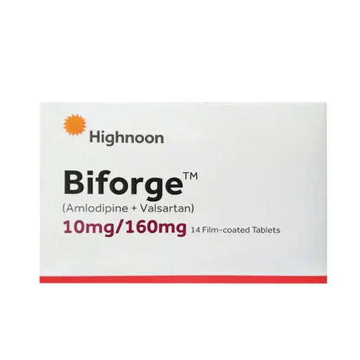 Biforge 10/160mg Tablets for treating high blood pressure and heart failure.