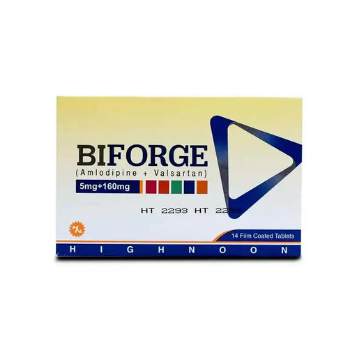 Biforge medication packaging with brand name and product details on a white background