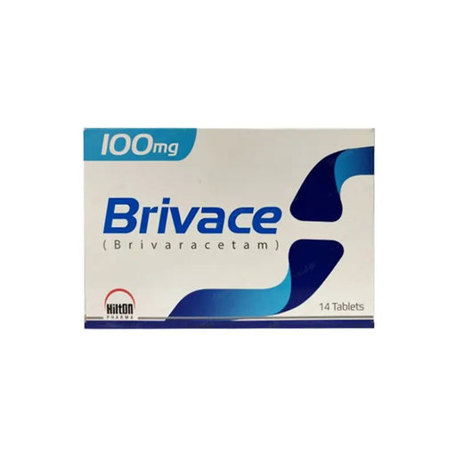 Box of Brivace 100mg tablets with blue and white design