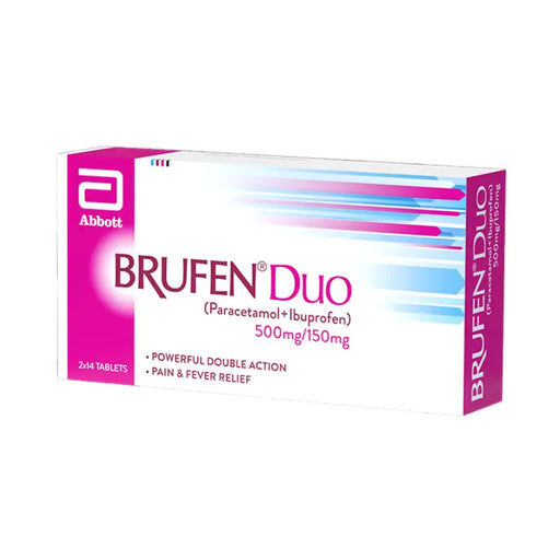 Brufen Duo packaging with Abbott logo on a white background