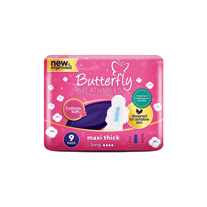 BUTTERFLY MAXI THICK COTTONY L 9S - Meri Pharmacy