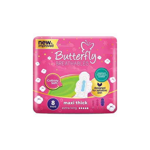 BUTTERFLY MAXI THICK COTTONY XL 8S - Meri Pharmacy