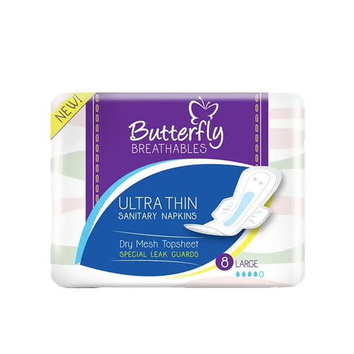 BUTTERFLY ULTRA THIN DRY MESH L 8S - Meri Pharmacy