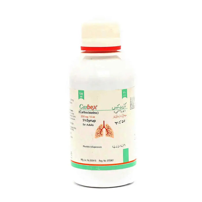 CARBEX 250MG/5ML 5% 120ML ADULT SYRUP 1S