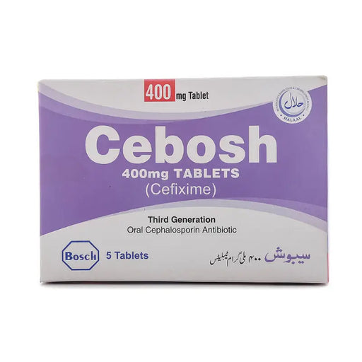 Cebosh 400mg Tablets packaging on a white background