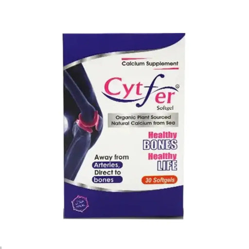Cytfer calcium supplement packaging on a white background