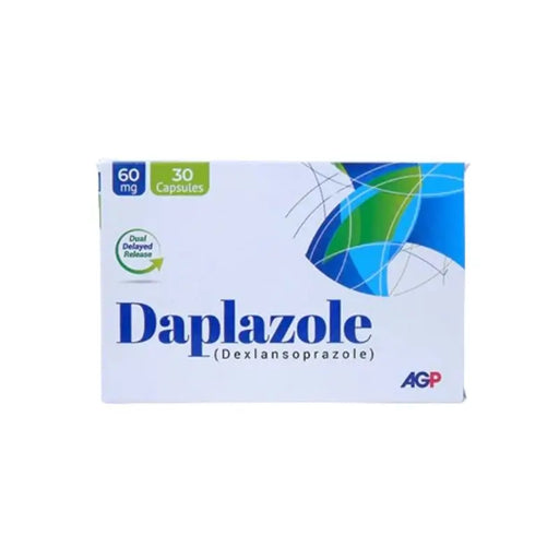 Box of Daplazole capsules with AGP branding on a white background