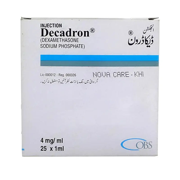 DECADRON 4MG INJECTION 1ML 1X25S | Meri Pharmacy