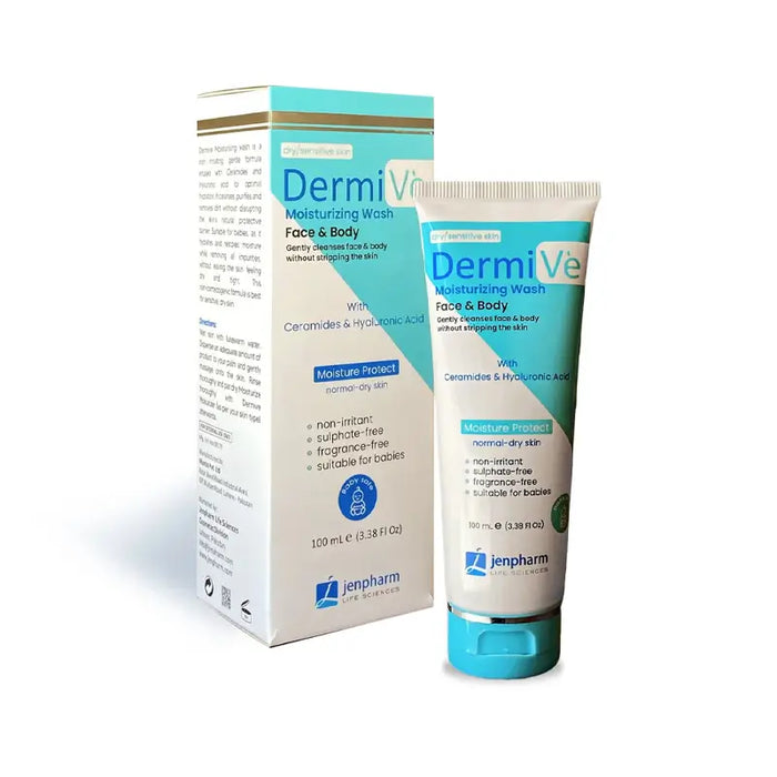 DERMIVE MOISTURIZING WASH FACE & BODY 100ML 1S