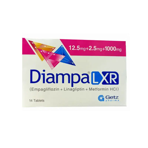 Diampa LR medication box with Getz Pharma logo on a white background