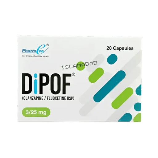 Box of DiPof capsules with Pharmeco branding on a white background