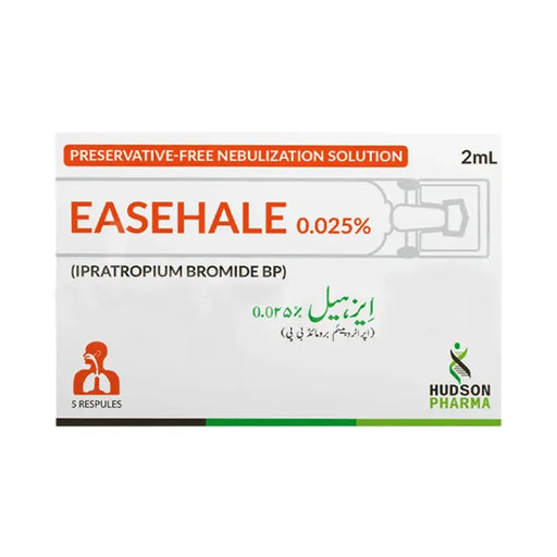 Box of Easehale preservative-free nebulization solution by Hudson Pharma