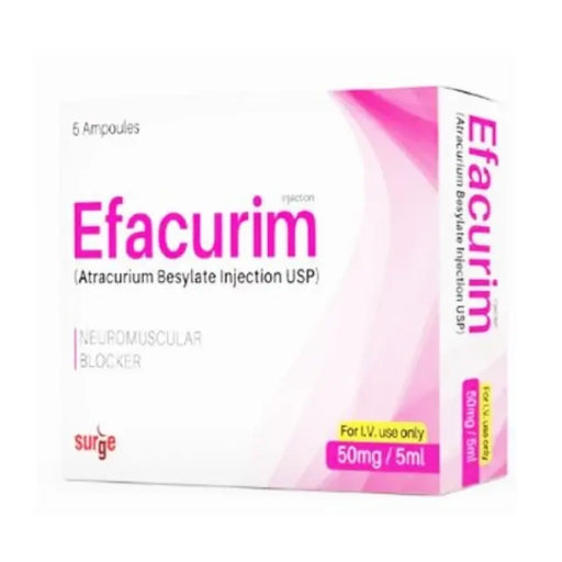 Box of Efacurim with pink and white design on a white background