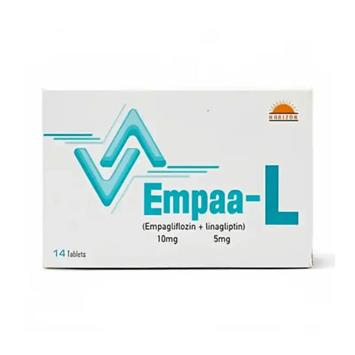 A box of Empaa-L tablets, which is a combination of empagliflozin and linagliptin used for treating diabetes.