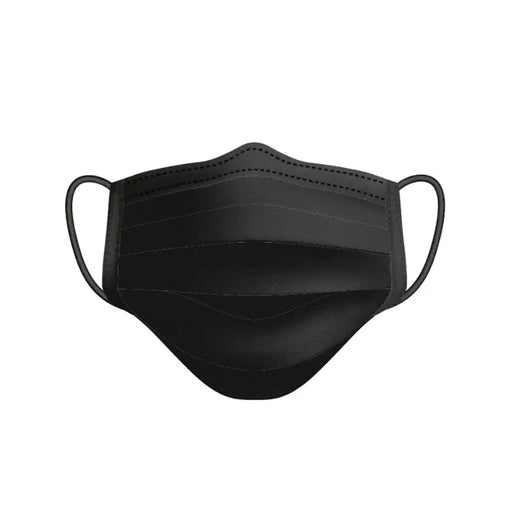 Black face mask on a white background