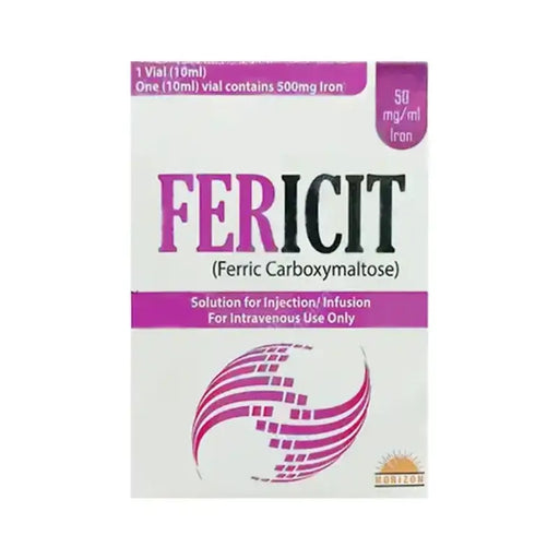 Fericit packaging with pink and black text on a white background
