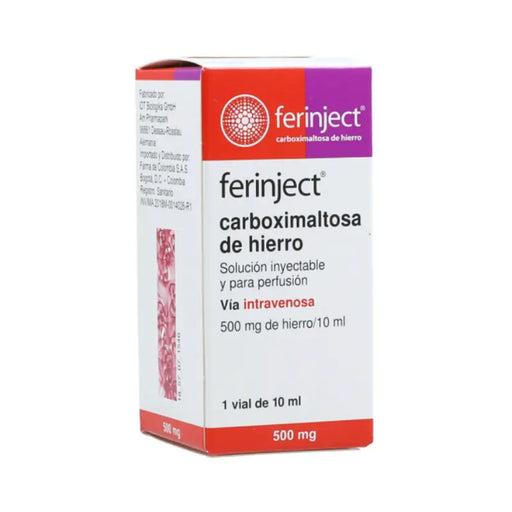 Ferinject iron supplement packaging on a white background