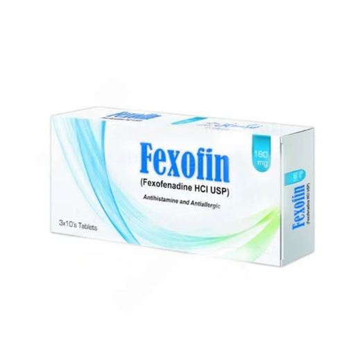 Box of Fexofin tablets on a white background