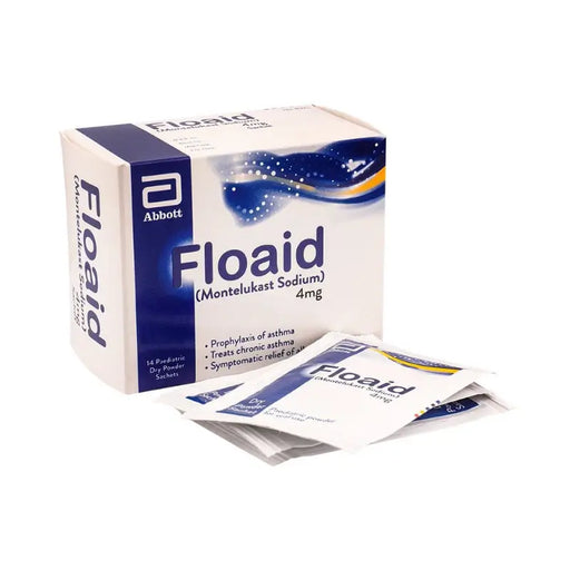 Floaid packaging with multiple packets on a white background