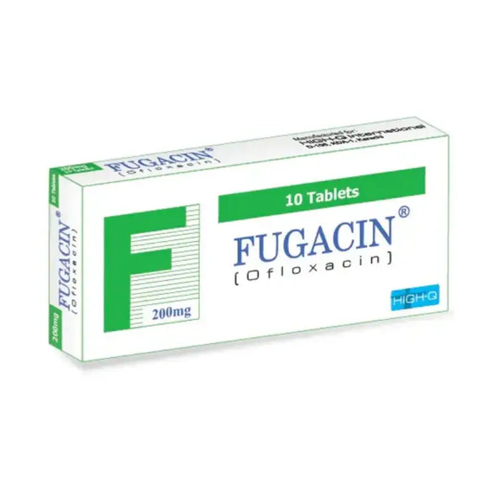 Box of Fugacin tablets on a white background