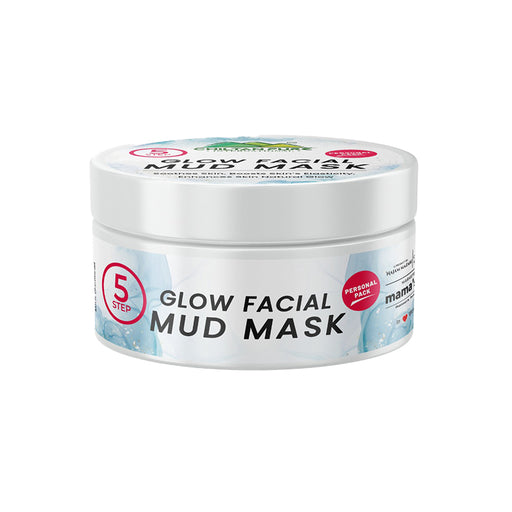 Glow Facial Mud Mask packaging on a white background