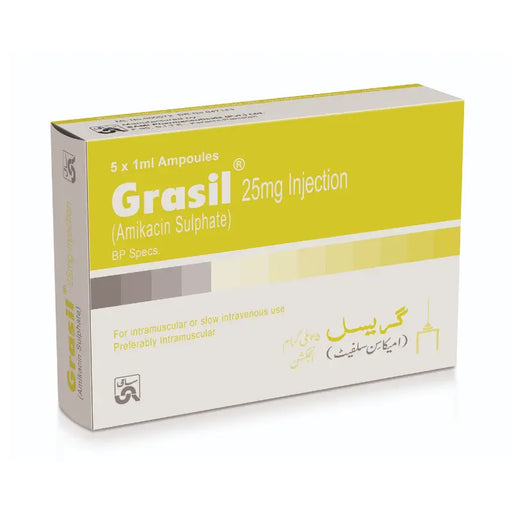 Box of Grasil 25mg Injection on a white background