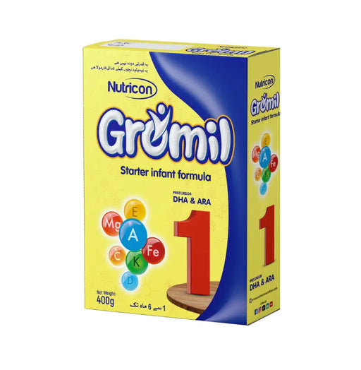 Nutricon Growmil Starter Infant Formula packaging on a white background