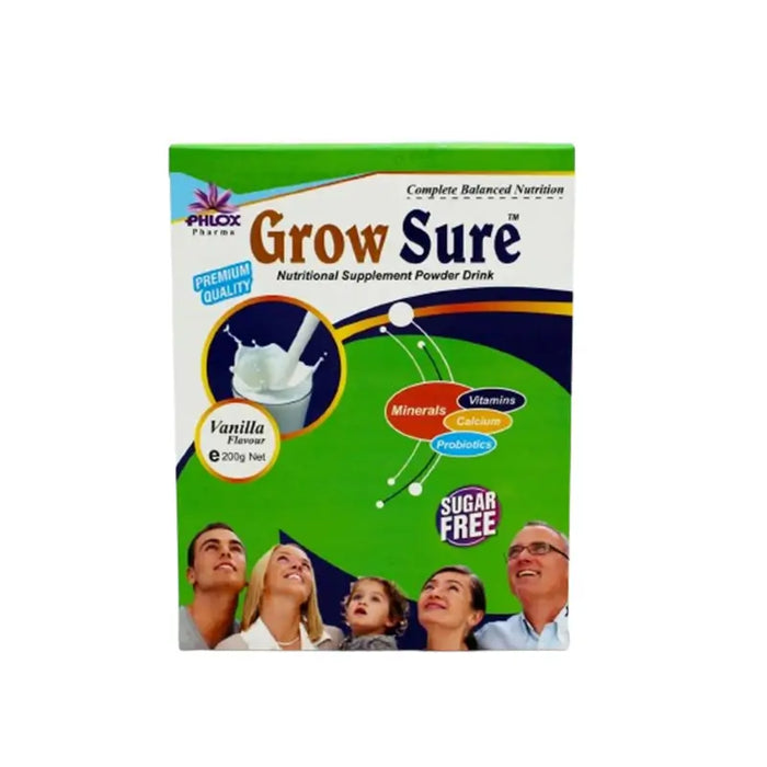 GROW SURE (SUGER FREE) VANILLA POWDER 200GRAM 1S