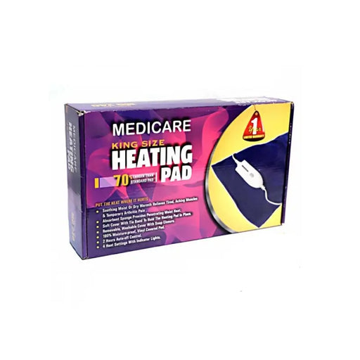 Box of Medicare King Size Heating Pad on a white background