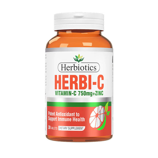 HERBI-C VITAMIN C 750MG+ZINC TABLETS 30S