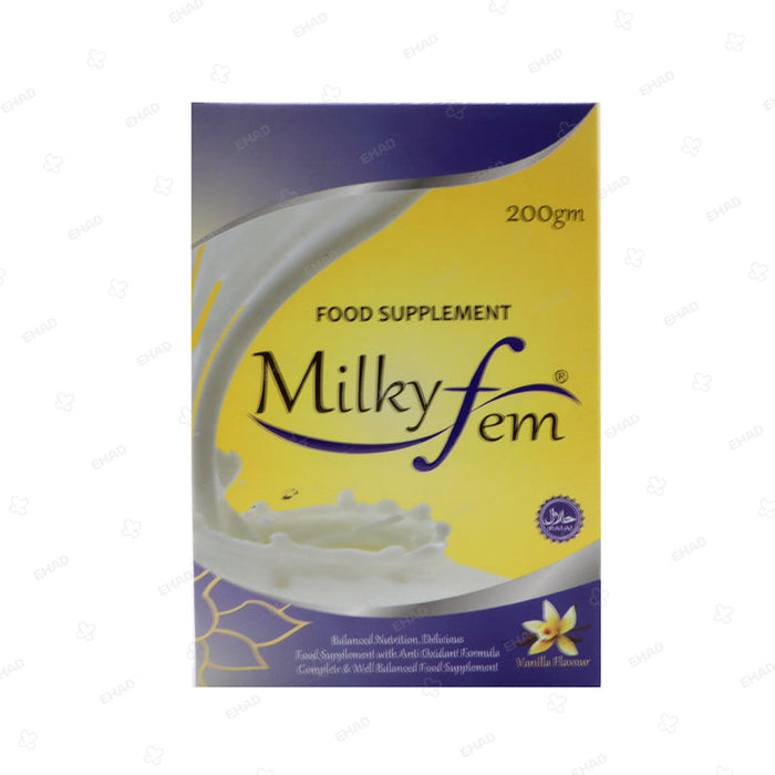 MILKYFEM VANILLA FLAVOUR 200GRAM 1'S
