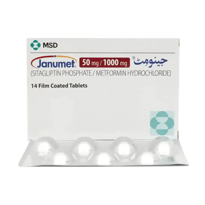 JANUMET 50MG 1000MG TABLETS 2X7S