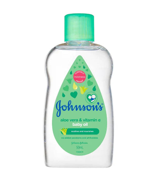 JOHNSON BABY OIL ALOE VERA & VITAMIN E 50 ML 1S