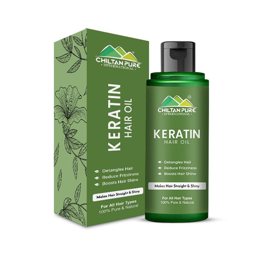 Chilthan Pure Keratin Hair Oil packaging on a white background